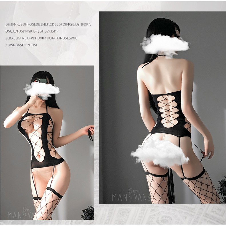 Bộ đồ ngủ Bodysuit lưới liền vớ L304 | BigBuy360 - bigbuy360.vn