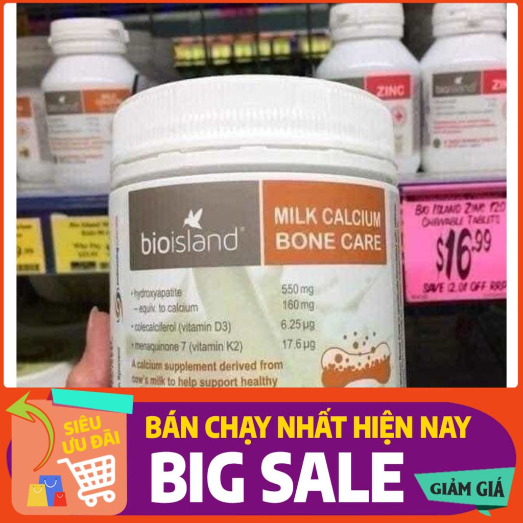 [SALES SỐC] CANXI SỮA CHO NGƯỜI LỚN - BIO ISLAND MILK CALCIUM BONE CARE 150 VIÊN NANG MỀM ÚC