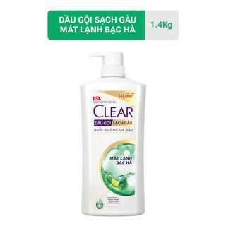 Dầu gội sạch gàu clear mát lạnh bạc hà 1.4kg