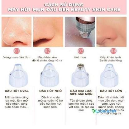 Máy hút mụn cầm tay siêu mạnh,BEAUTY SKIN CARE XN8030,hút mụn đầu đen mini giúp hút sạch mụn cám,mụn đầu đen dễ dàng