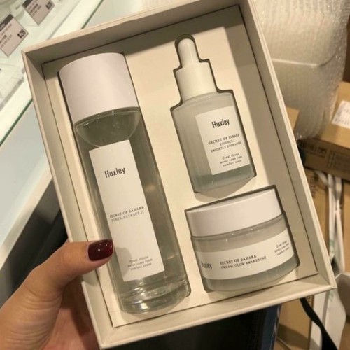 BỘ KEM DƯỠNG Trắng Da - Dưỡng Ẩm - Chống Lão Hóa, Phục hồi da cao cấp Huxley Hydration Trio Set – Hàn quốc