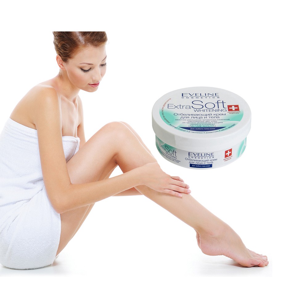 Kem dưỡng [Trắng da 100%-Hàng Auth] Kem dưỡng trắng da mặt và Body Extra Soft Eveline