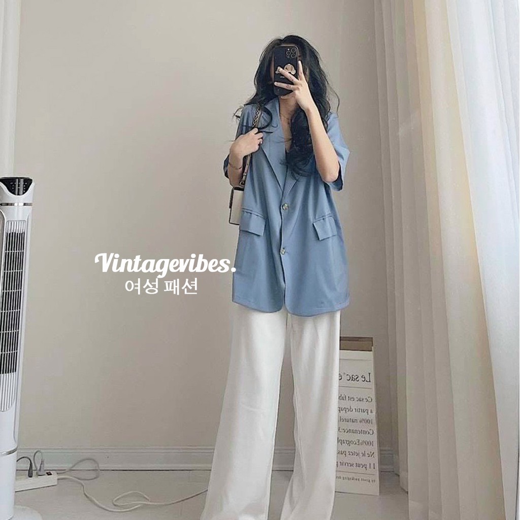 Áo Blazer Vest Cộc Tay 1 Lớp Nhiều Màu Khoác Ngoài Kiểu Dáng Trẻ Trung - Ảnh thật | BigBuy360 - bigbuy360.vn