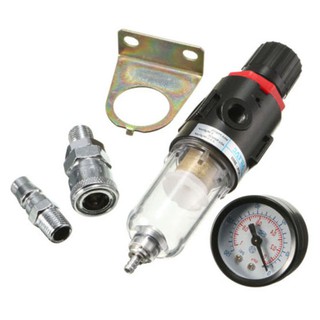 Air Compressor Filter Moisture Water Oil Separator Trap Tools Regulator Gauge