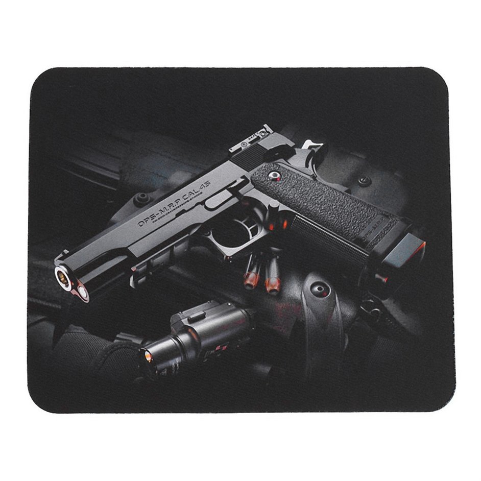 Gun Pattern Anti-Slip Laptop PC Mice Pad Mat Mousepad For Optical Laser Mouse
