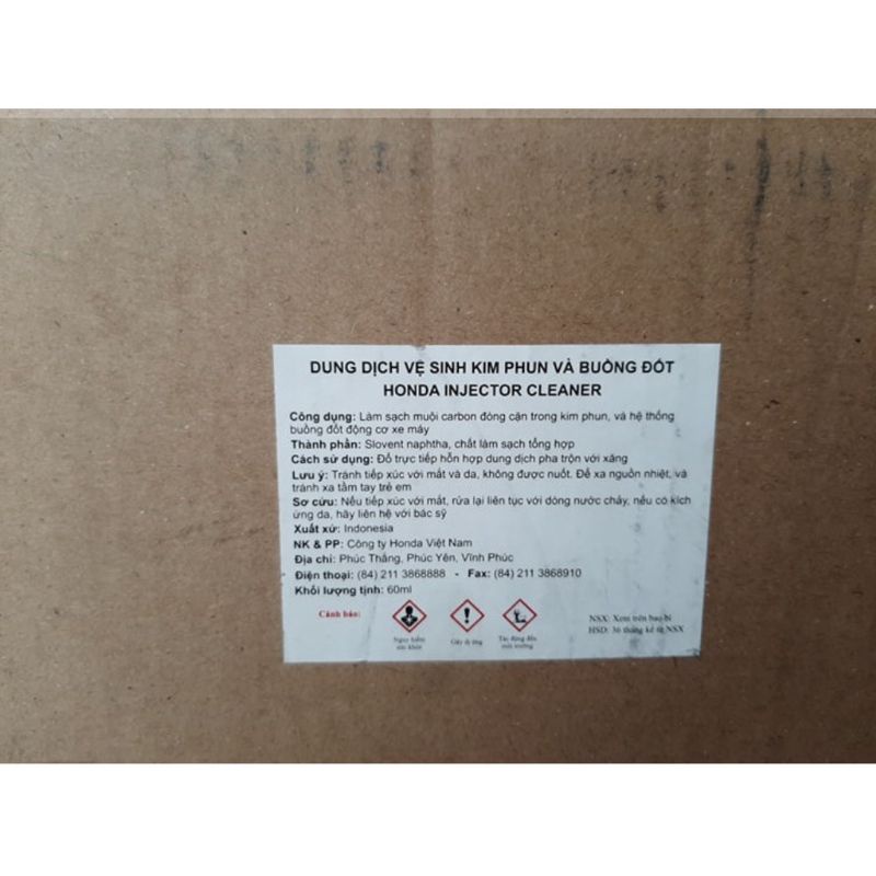 Chai súc động cơ,vệ sinh kim phun và buồng đốt xe máy chính hiệu Honda
