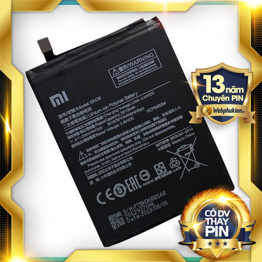 Pin zin cho Xiaomi Mi 6X, Mi A2 BN36 - 3010mAh