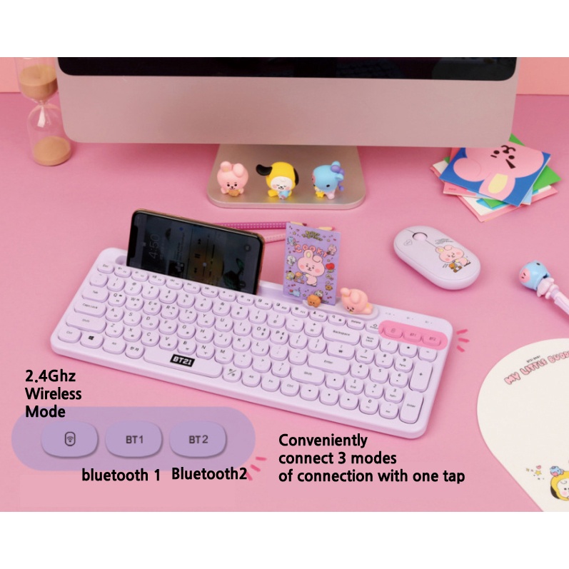 Bàn PhíM Bluetooth BT21 2.4Ghz Không Dây ChấT LượNg Cao