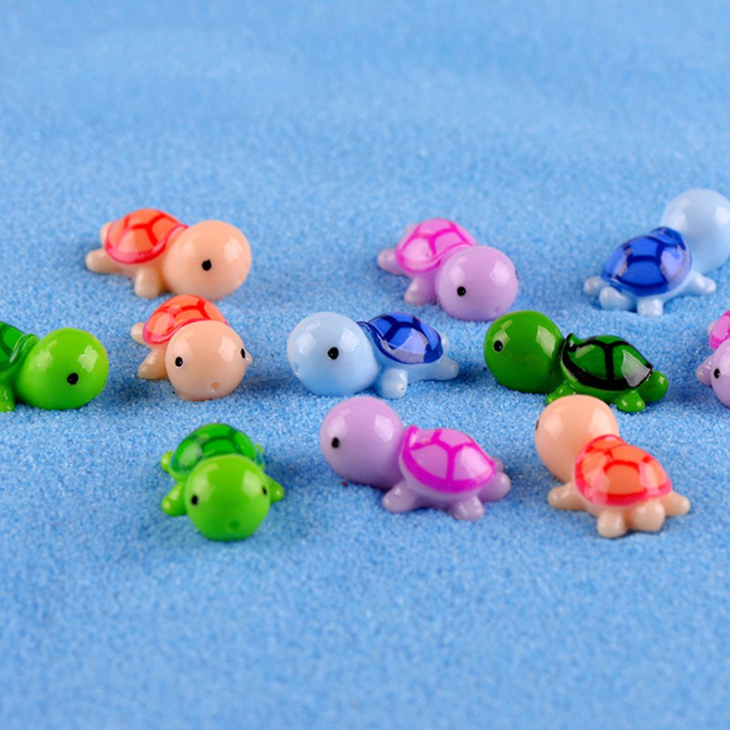 Set 10 Mô Hình Rùa Mini Trang Trí Sân Vườn