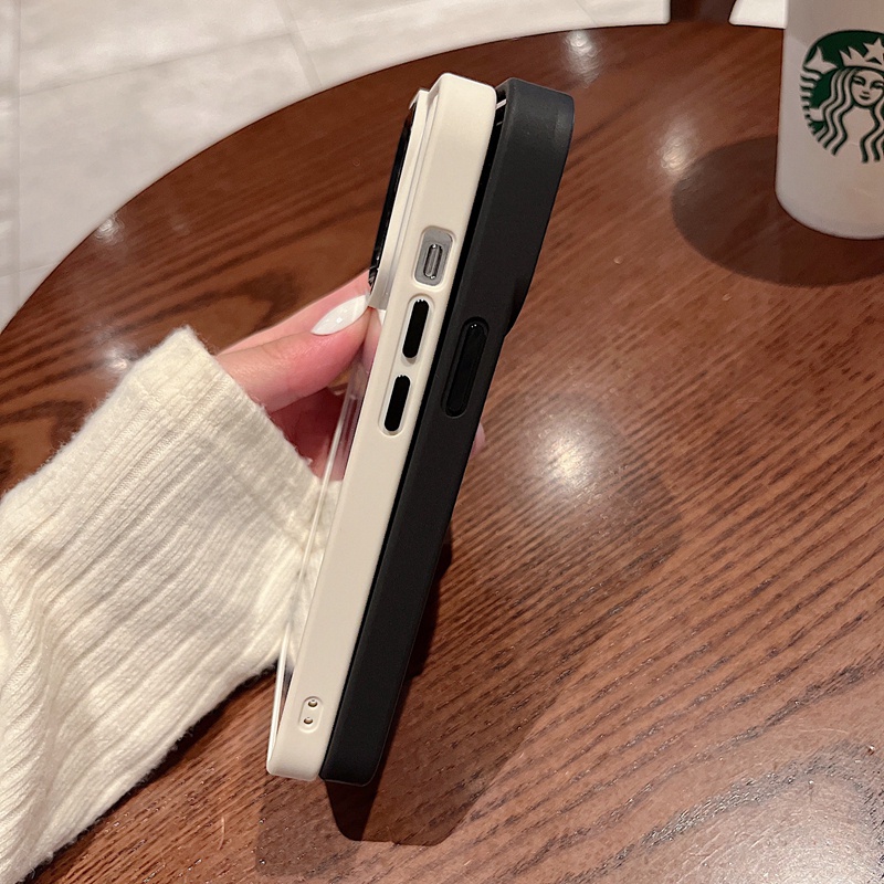 Ốp Điện Thoại Cứng Trong Suốt Viền Kim Loại Chống Sốc Cho iPhone 14 13 Pro Max 14 Plus