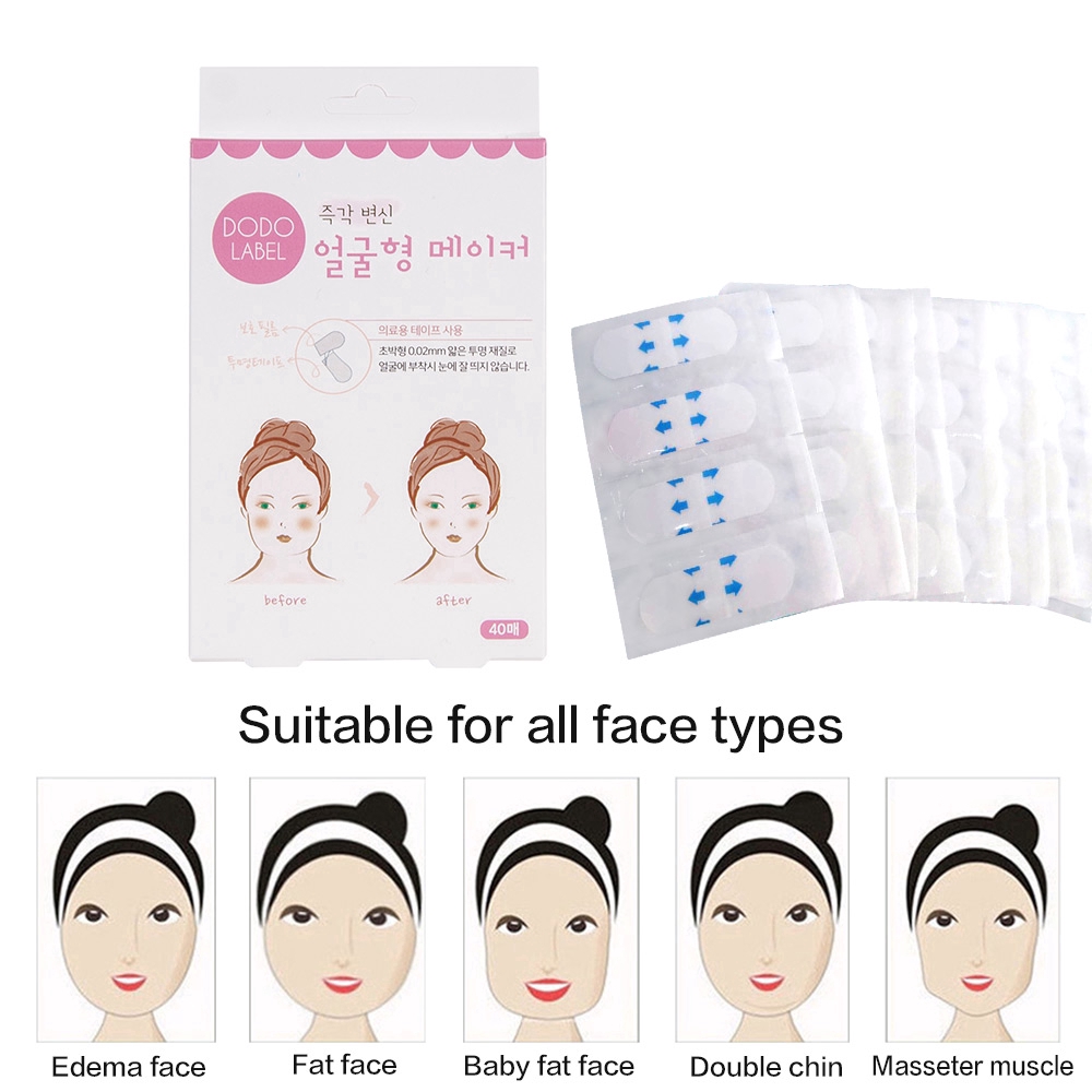 40 Miếng dán nâng cơ mặt SALORIE chống nếp nhăn tạo khuôn mặt chữ V chuyên dụng