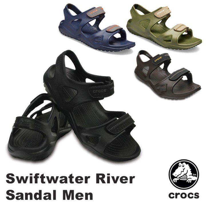 dép sandal quai ngang nhựa cá sấu swiftwaterwave river cho nam đi mưa, lội nước, đi biển, chống hôi chân -ku7