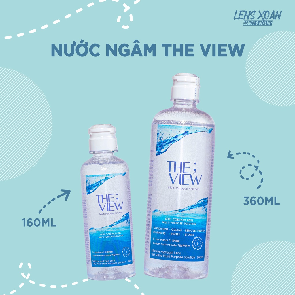 NƯỚC NGÂM LENS THE VIEW ( KOREA): DUNG DỊCH VỆ SINH VÀ BẢO QUẢN KÍNH ÁP TRÒNG | LENS XOẮN