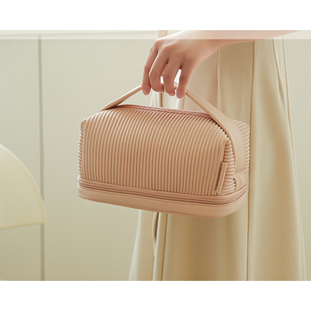 Túi Đựng Mỹ Phẩm Hai Tầng Cỡ Lớn Mang Đi Du Lịch Tiện Lợi