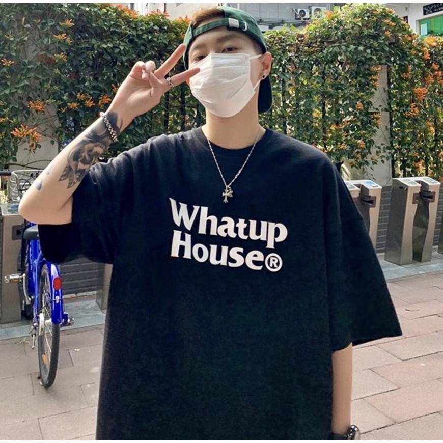 Áo phông thun whatup unisex - Áo cộc tay dáng rộng thiết kế nổi bật, cá tính HOT