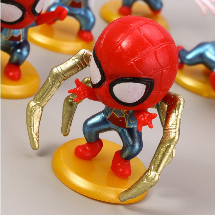 tượng trang trí bánh kem [FREESHIP] bộ 8 nhện con nhựa đẹp