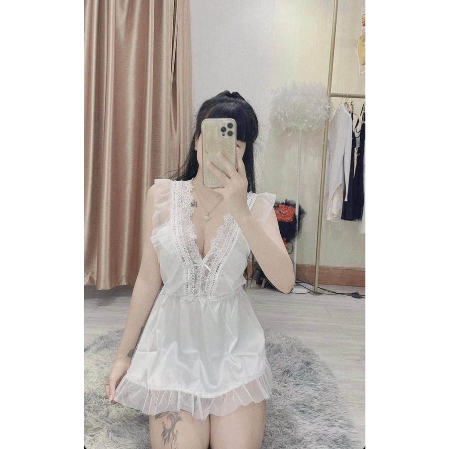 (105) Váy ngủ sexy lụa cao cấp Đầm mặc nhà gợi cảm quyến rũ