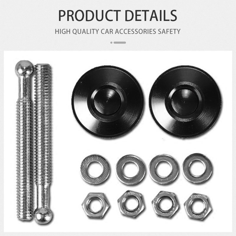 1 Bộ Bộ Chốt Khóa Nắp Ca-Pô Xe Hơi Khóa pin mui xe bằng nhôm 22mm đa năng tự động nút nhấn nắp ca-pô Kẹp nắp ca-pô nhanh chốt chốt tháo phụ kiện trang trí ngoại thất ô tô
