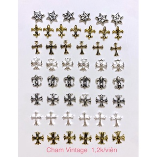 Charm cổ vintage, cham cổ điển, phụ kiện nail, đồ trang trí móng