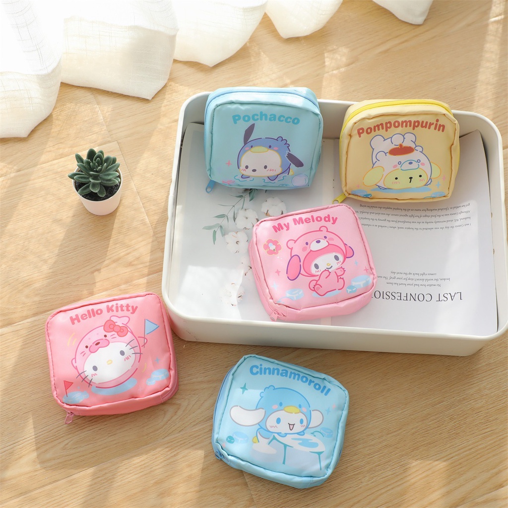 Túi Đựng Băng Vệ Sinh Họa Tiết Chú Chó Pacha Snoopy Cinnamon Dễ Thương Tiện Dụng Mang Theo Du Lịch