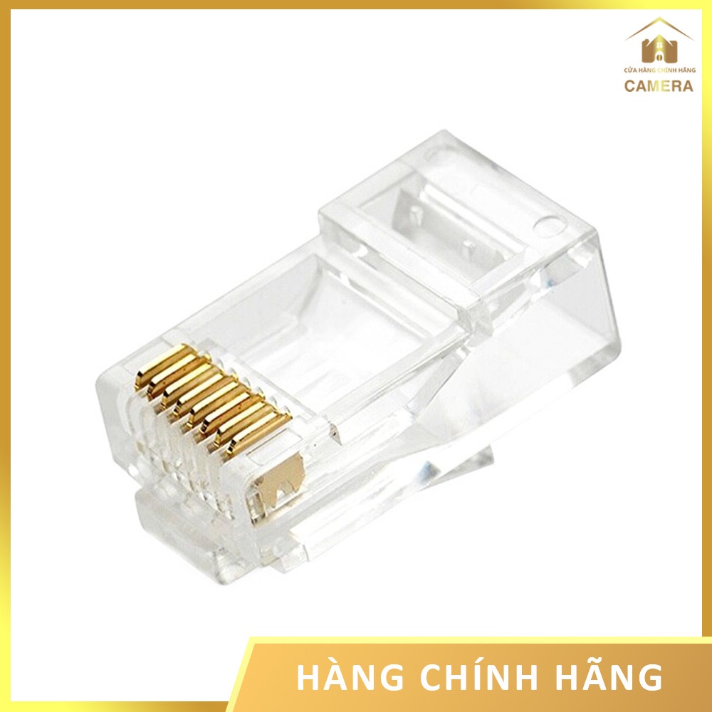 Đầu Hạt Bấm Mạng RJ45 - Chống Nhiễu, Ổn Định Tín Hiệu, Chân Mạ Vàng Chất Lượng Cao