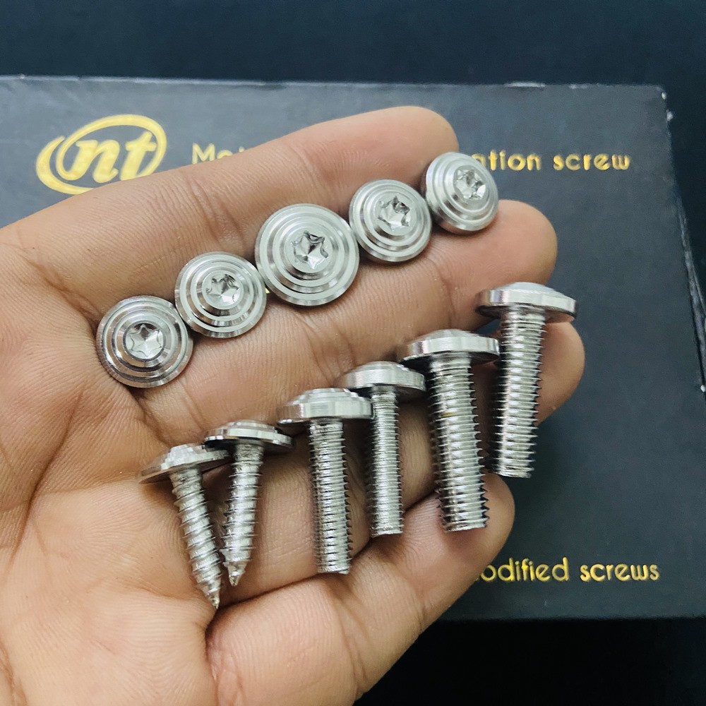 ỐC INOX SALAYA THÁI ĐẦU DÙ DẸP SỬ DỤNG CHO XE MÁY HONDA, YAMAHA SIÊU SÁNG