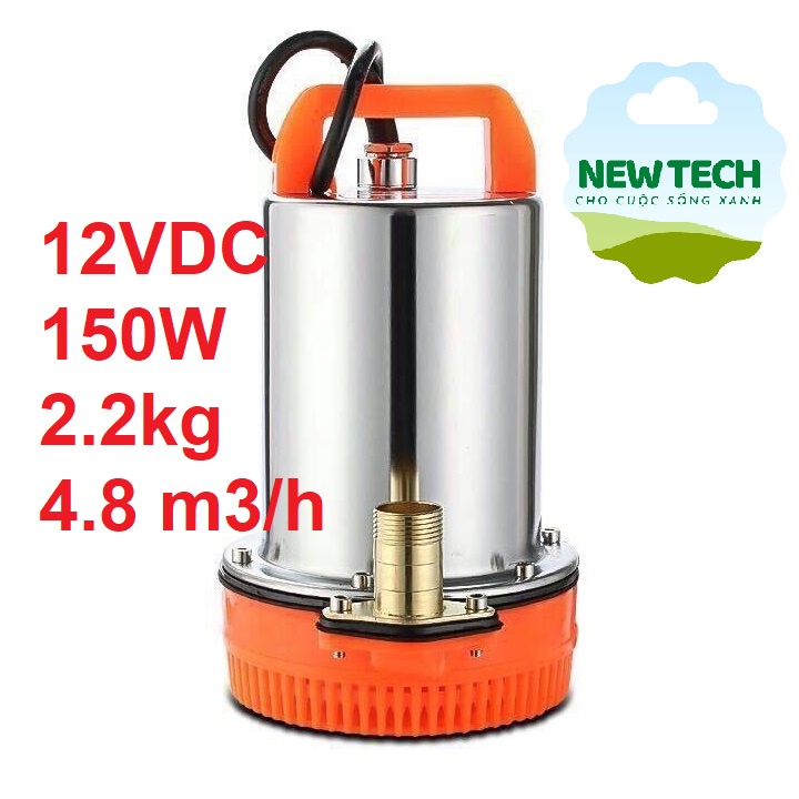 Máy bơm nước thả chìm mini 12V inox