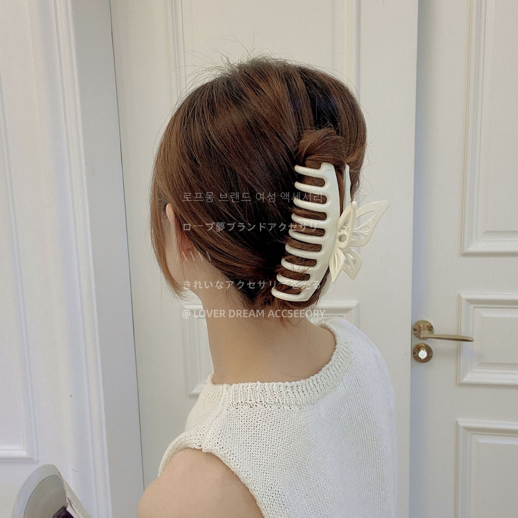 Kẹp tóc HAIMEIKANG hình bướm màu sắc ngọt ngào phong cách Hàn Quốc cho nữ