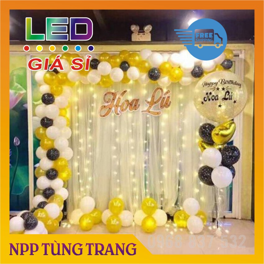 Dây Led mành mưa kích thước 3mx3m, đèn nháy thả mành
