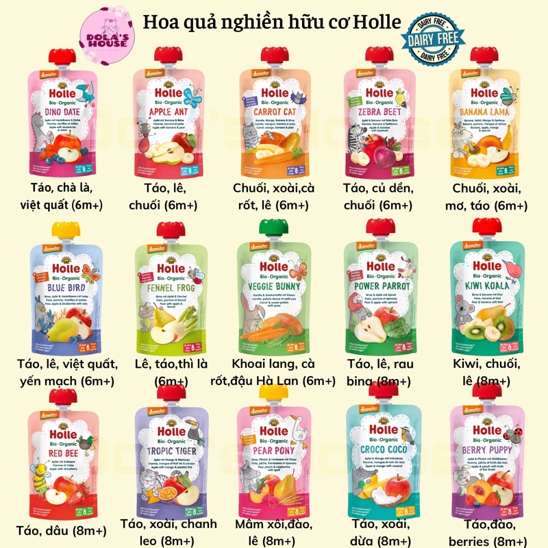 HOA QUẢ NGHIỀN HỮU CƠ HOLLE