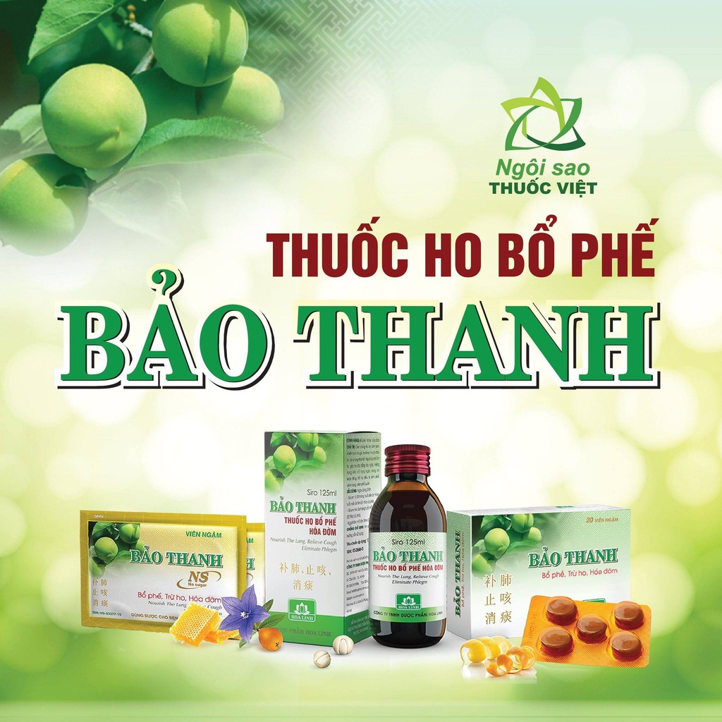 [CHÍNH HÃNG] Siro Bảo Thanh - Bổ phế trừ ho, hóa đờm