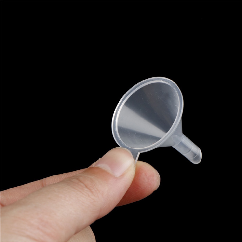 {FCC} 10pcs Mini Plastic Funnel Hopper Perfume Emulsion Packing Tool K