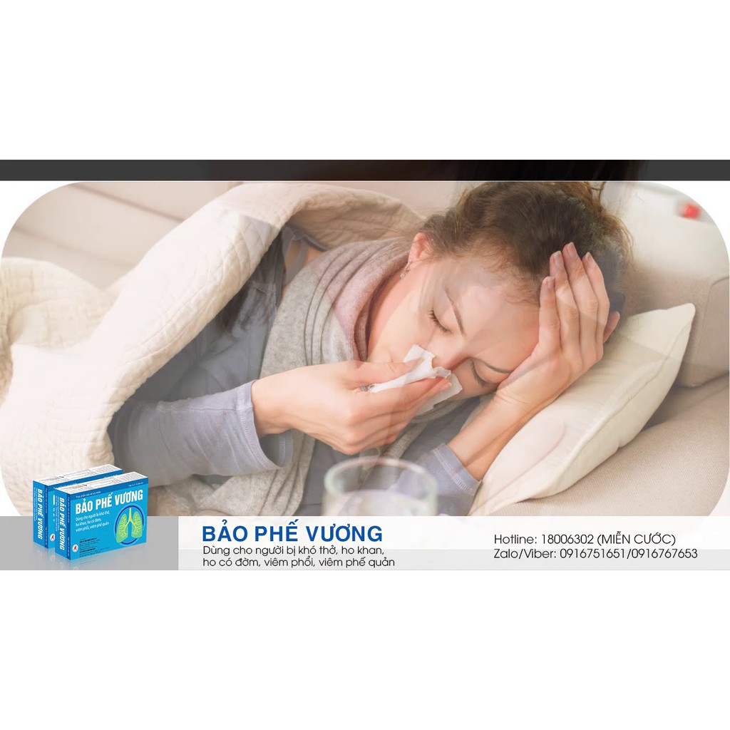 Bảo Phế Vương  Giải pháp tự nhiên giúp giảm Ho khan Viêm phế quản và Ho đờm Hộp 20 Viên