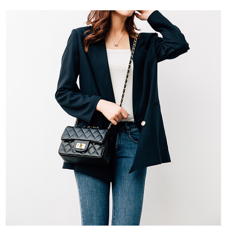 Chuwanglin Women Lingge Pu Leather Crossbody Shoulder Bag