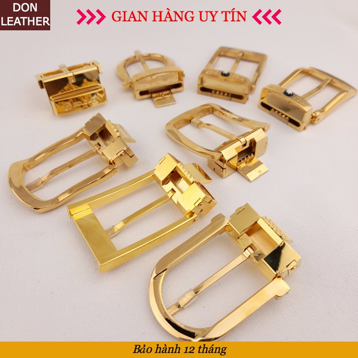 [CHẤT] Đầu Khóa Dây Lưng Đồng Đúc Kiểu Kim Cài Cho Dây 3.3-3.4CM (BH 12 THÁNG)