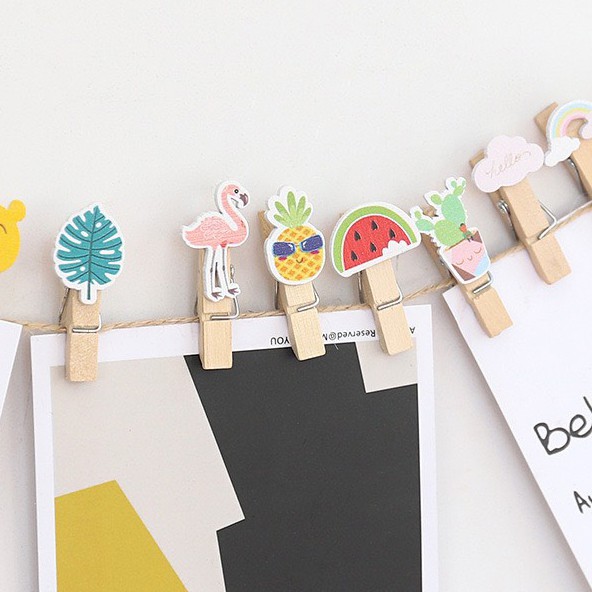 Bộ 10 kẹp gố DesignPub hình sinh vật nhiệt đới (KG18)