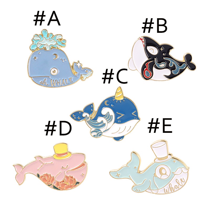 Ghim Cài Áo Hình Cá Voi Dễ Thương Cho Nữ