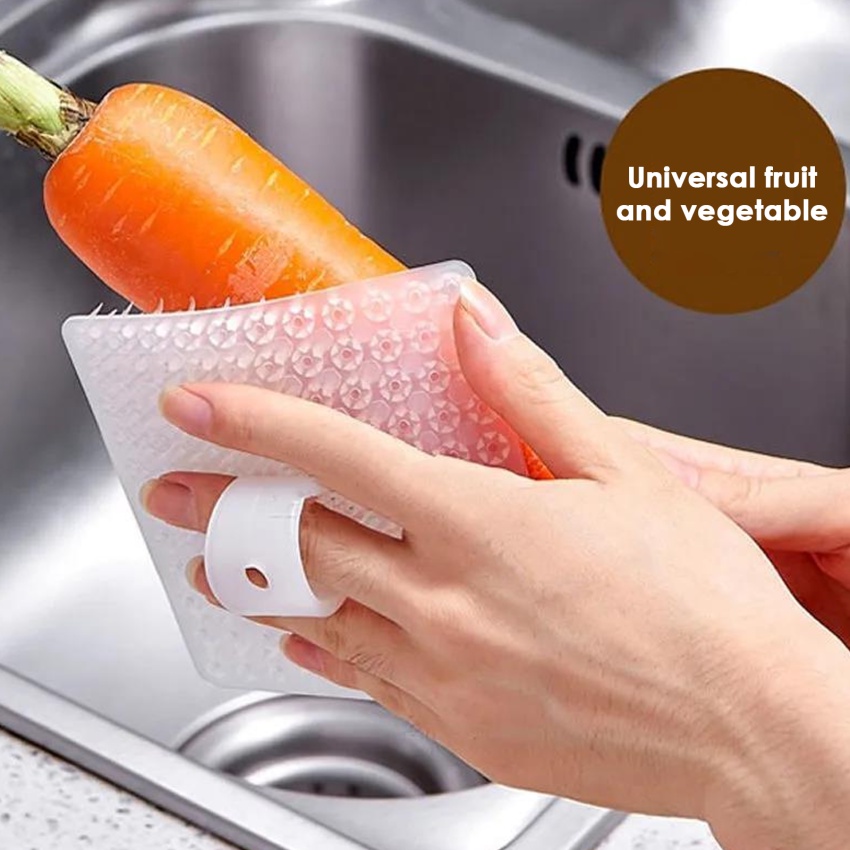 Bàn Chải Silicone Vệ Sinh Rau Củ Quả Tiện Dụng Cho Nhà Bếp