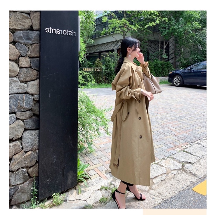 Áo khoác mangto nữ Ulzzang Hàn Quốc BORA SHOP dáng dài mẫu mới order