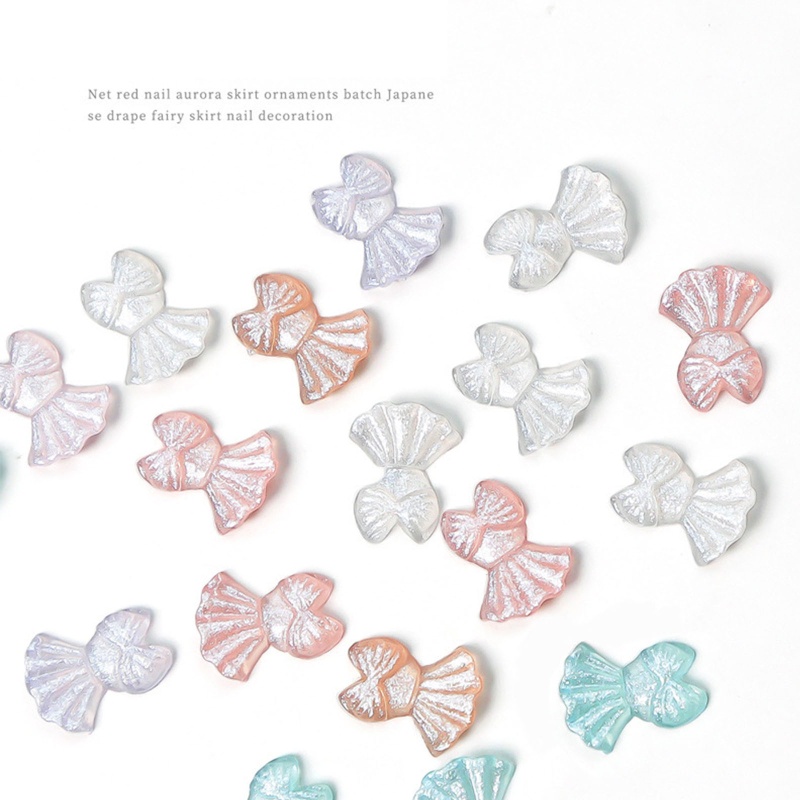 Hộp Phụ Kiện Trang Trí Móng Tay Hình Nơ Xinh Xắn Charms