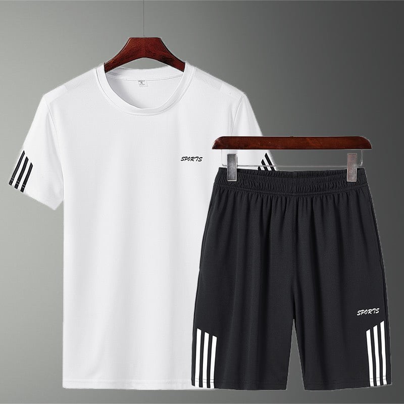 Bộ thể thao nam ,bộ nam chất lưới mè cực chất / Set Quần Áo mặc nhà In Chữ sport Cực Đẹp Cổ Tròn Ngắn Tay