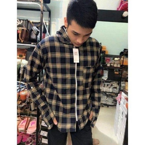 Áo chống nắng thô 2 lớp kẻ nam cao cấp | BigBuy360 - bigbuy360.vn