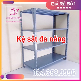 Kệ sắt đa năng 4 Tầng, Cao 150cm x Dài 150cm x Rộng 40cm, Kệ trưng bày, Trọng tải 100kg/tầng...