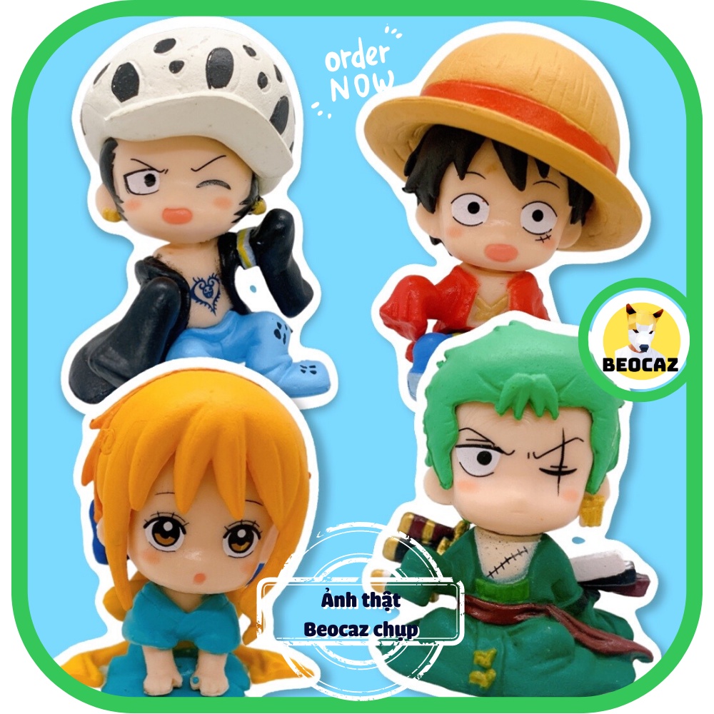 Mô Hình One Piece Đảo Hải Tặc Monkey D Luffy Đồ Chơi Beocaz trưng bày trang trí dễ thương nhân vật Zoro Nico set 4