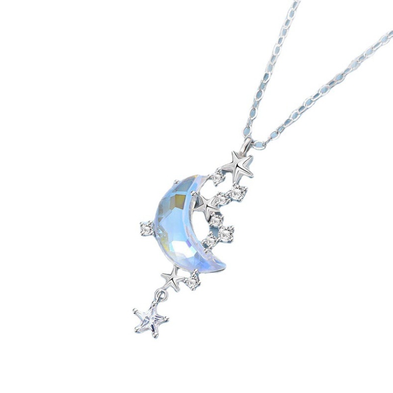 Moon Falling Galaxy Vòng cổ Thiết kế độc đáo Thời trang Đơn giản Cá tính Vòng cổ Nữ