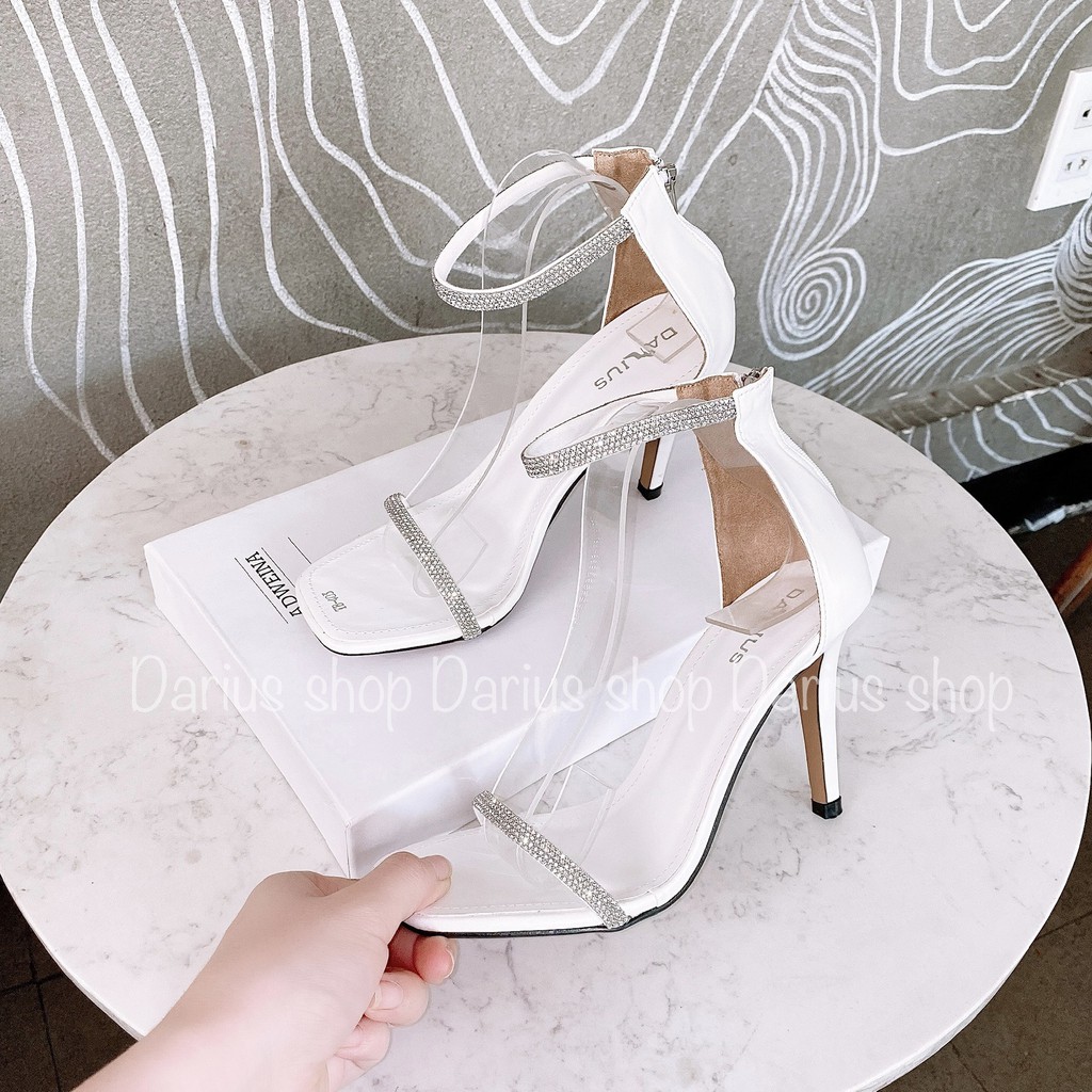 Giày SANDAL quai ngang đính đá - TB403