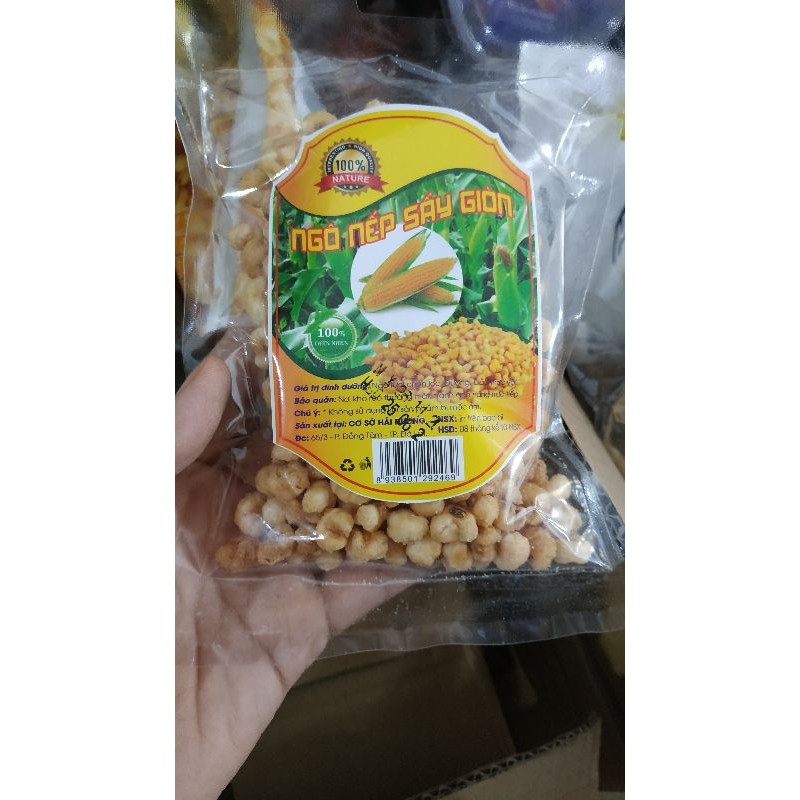 Ngô nếp sấy giòn 100% thiên nhiên
