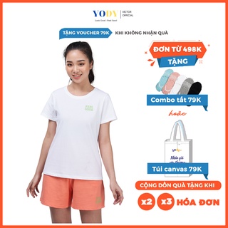 Bộ Quần Áo Cộc Nữ YODY Cotton Compact Cao Cấp Thoáng Mát BDN5068