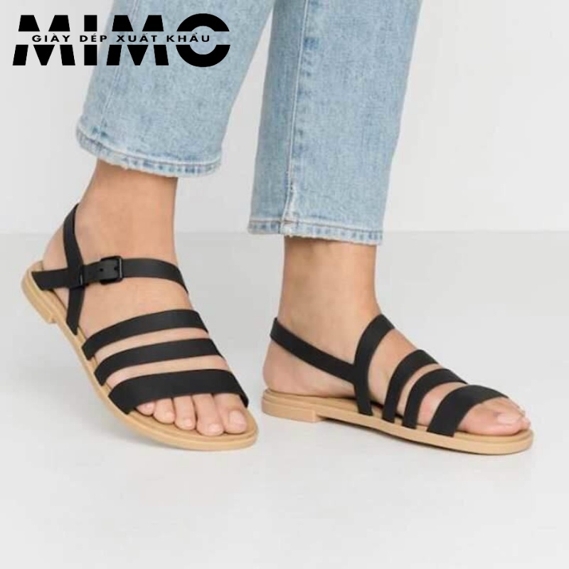 Sandal nữ, dép sandal Cross Tulum màu đen cá tính, sang trọng cho nữ