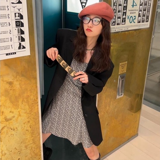 Đầm voan hoa ZHELIHANGFEI hai dây xinh xắn dành cho nữ